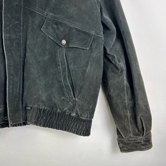 GIANNI VELENTE GENUINE LEATHER Jacket Italian Fashion Size Large Vintage - Picture 5 of 8